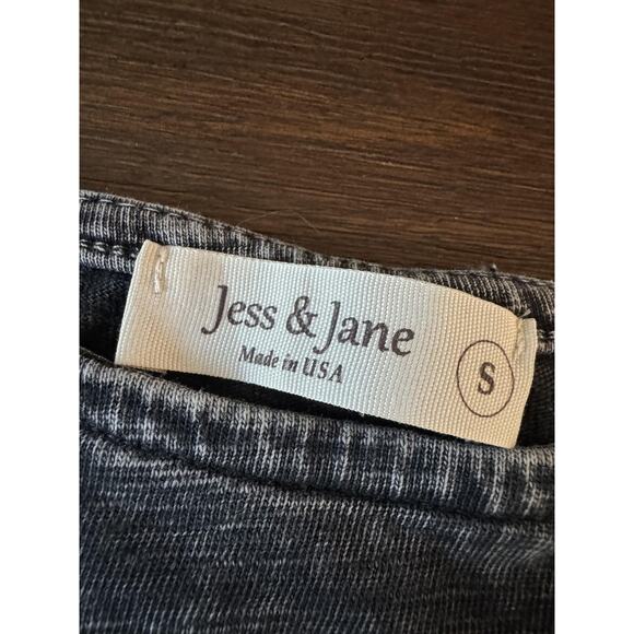 Jess & Jane Shirt Womens Small Black White Polka Dot 3/4 Sleeve Tunic Top Boho - Picture 2 of 11